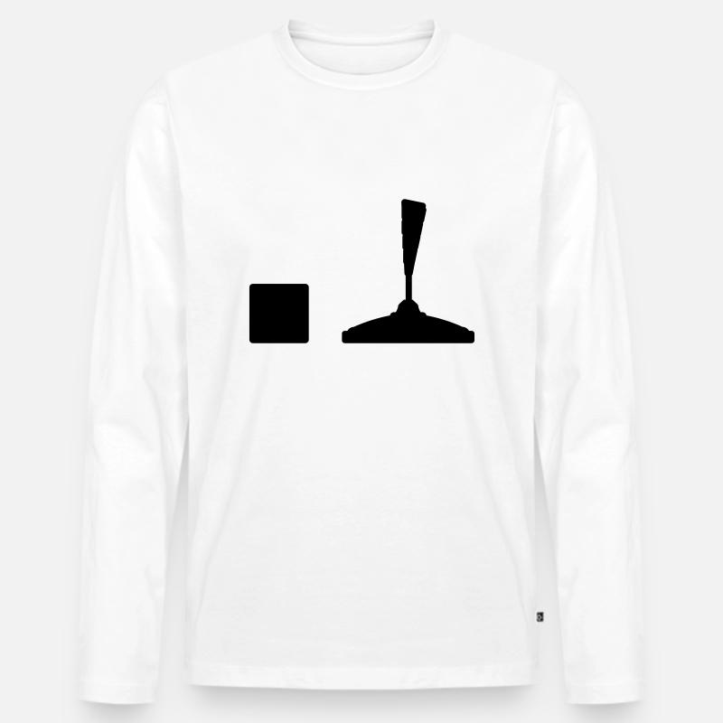 Stockschießen - Männer Premium Bio Langarmshirt - Weiß