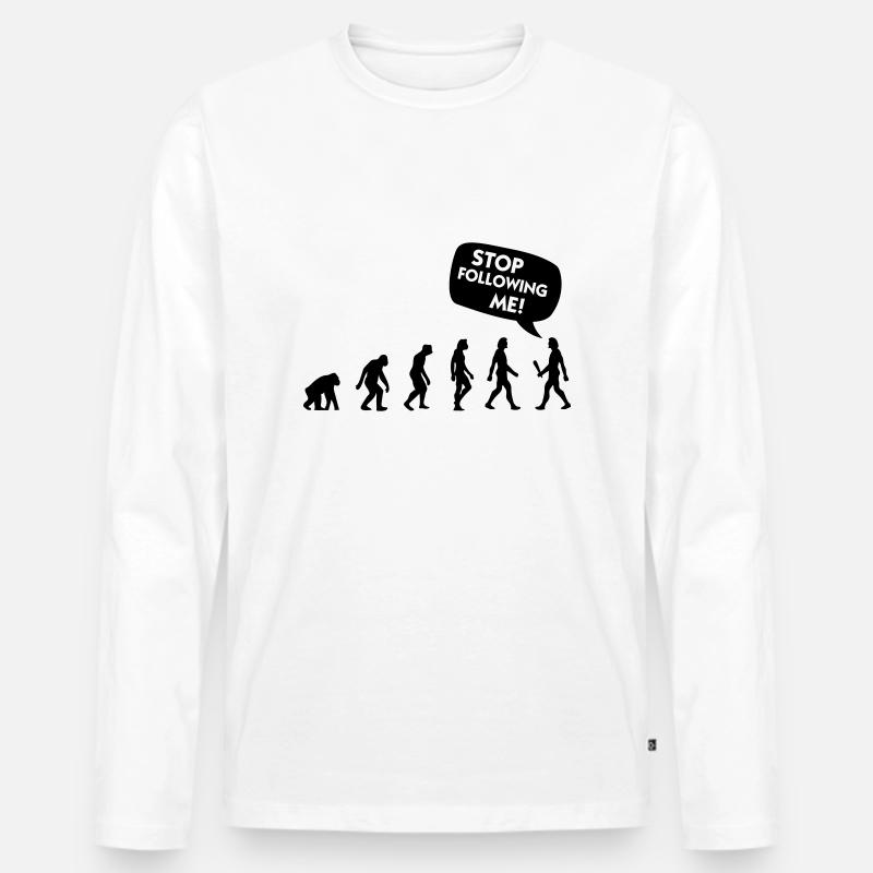 Die Evolution eines Stalkers Männer Premium Bio Langarmshirt