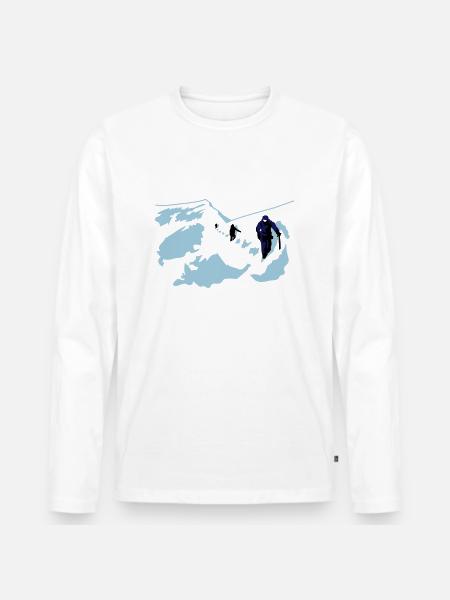 Climbing - Men's Premium Organic Long Sleeve Shirt - white