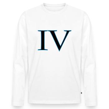 roman4 - Männer Premium Bio Langarmshirt - Weiß - Vorne - Nico (187cm)