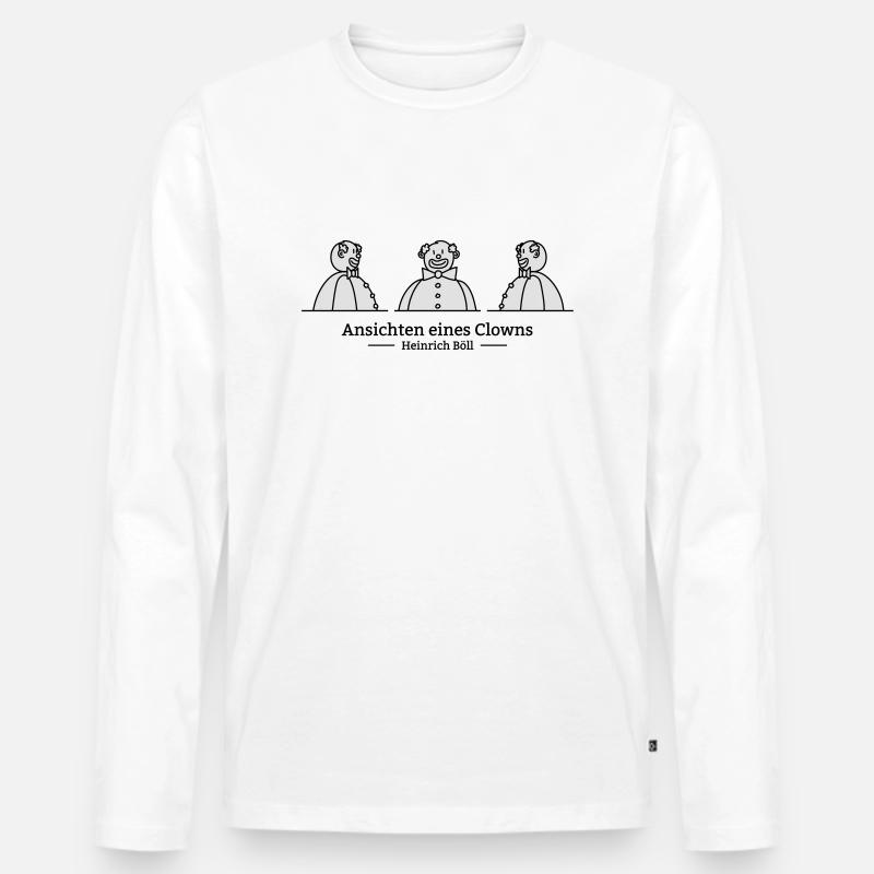 Ansichten eines Clowns (zweifarbig) - Männer Premium Bio Langarmshirt - Weiß