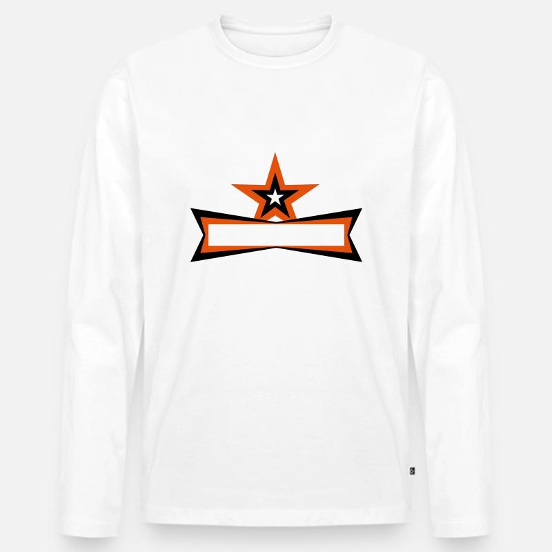 Star Frame - Männer Premium Bio Langarmshirt - Weiß