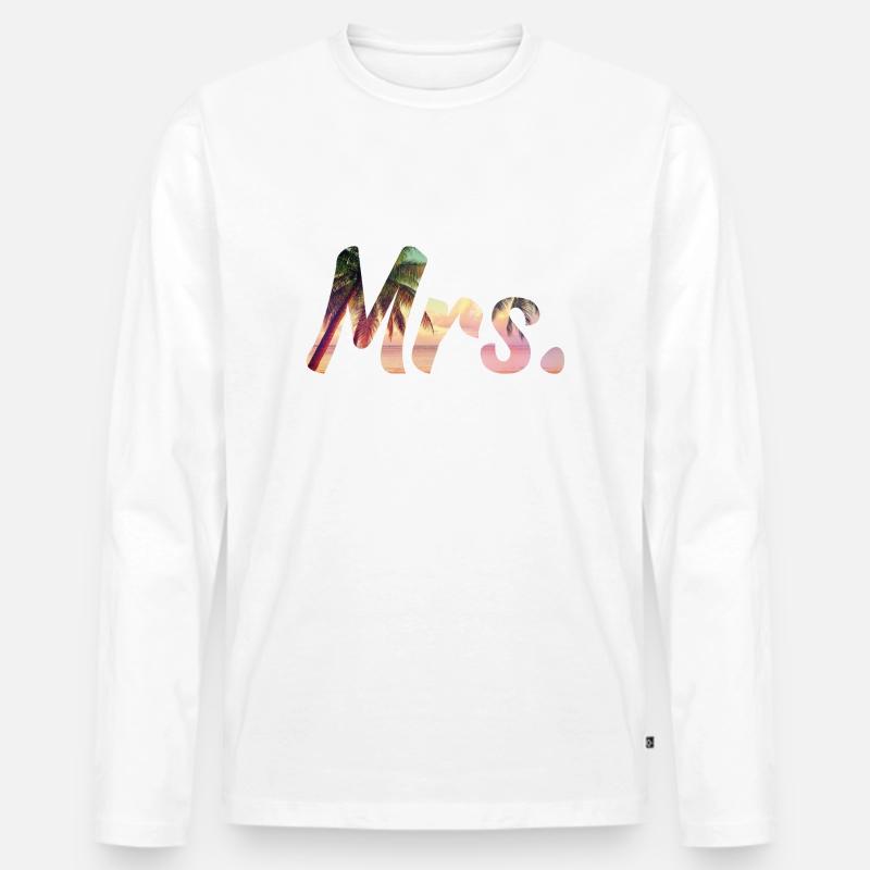 Mrs - Männer Premium Bio Langarmshirt - Weiß
