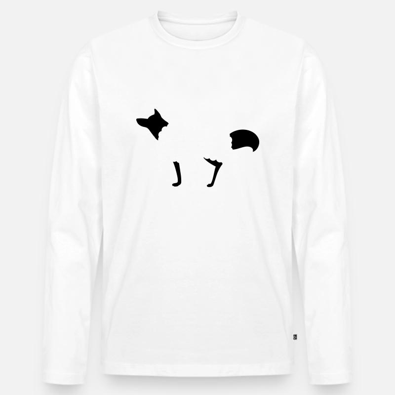 Wolf mit Schafspelz - Männer Premium Bio Langarmshirt - Weiß