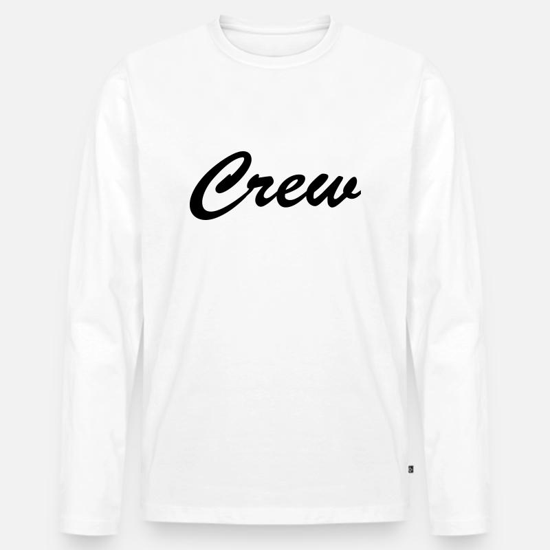 crew - Männer Premium Bio Langarmshirt - Weiß
