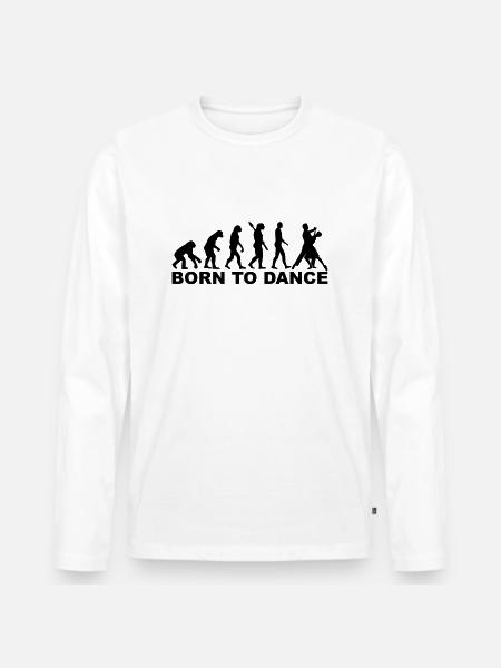 Tanzen - Männer Premium Bio Langarmshirt - Weiß