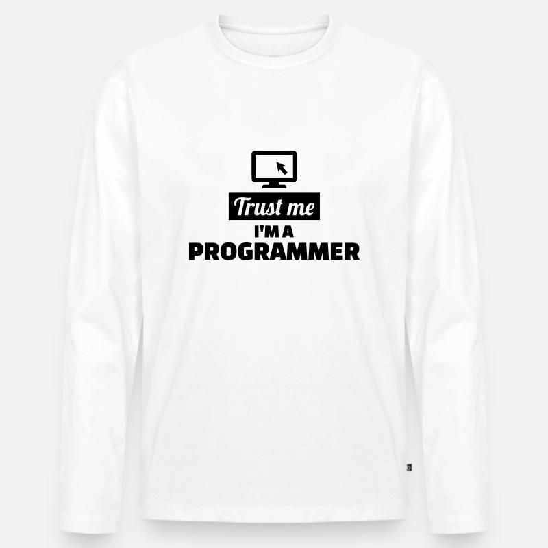 Programmierer - Männer Premium Bio Langarmshirt - Weiß