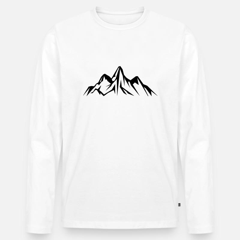 mountain design - Männer Premium Bio Langarmshirt - Weiß