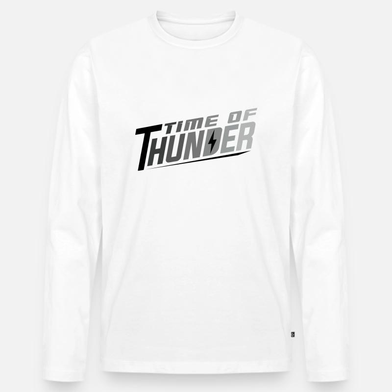 COLORMIX POWER - Männer Premium Bio Langarmshirt - Weiß