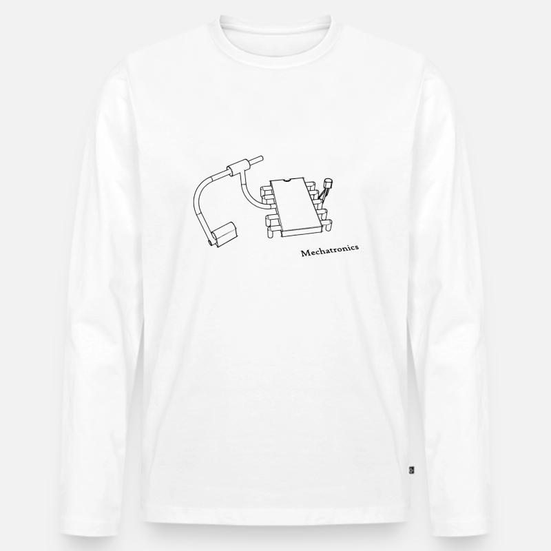 Mechatronik - Männer Premium Bio Langarmshirt - Weiß