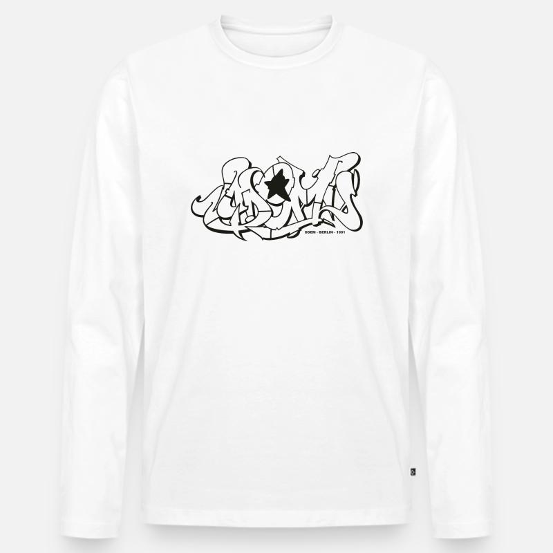 Odem Berlin - Männer Premium Bio Langarmshirt - Weiß