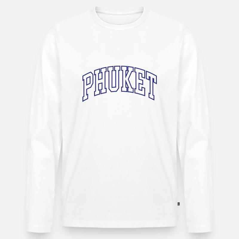 PHUKET - Männer Premium Bio Langarmshirt - Weiß
