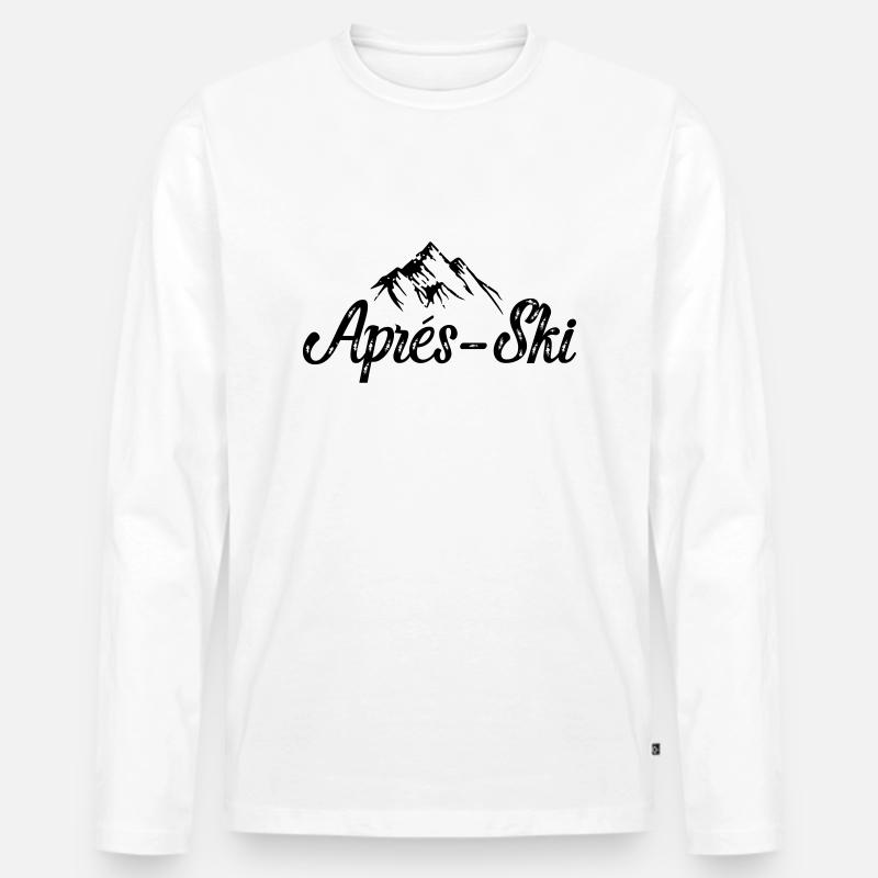 Apres Ski - Männer Premium Bio Langarmshirt - Weiß
