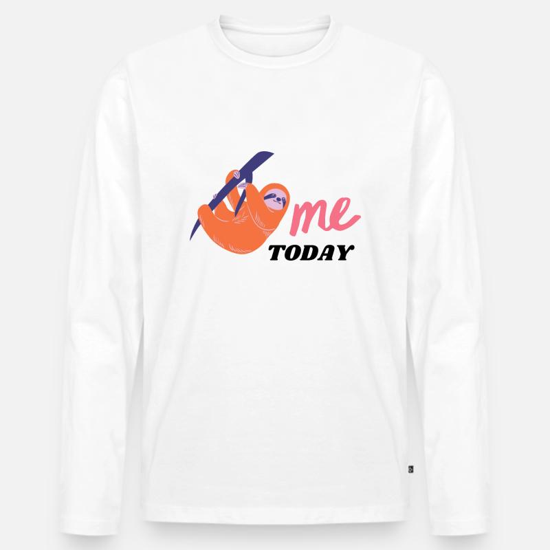 ME TODAY - Männer Premium Bio Langarmshirt - Weiß
