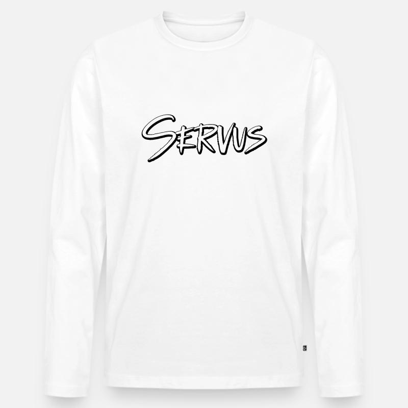 Servus - Männer Premium Bio Langarmshirt - Weiß