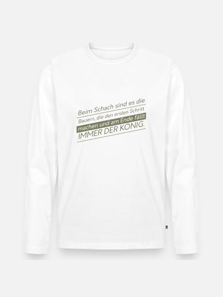 Funny Farmer Sayings - Men's Premium Organic Long Sleeve Shirt - white
