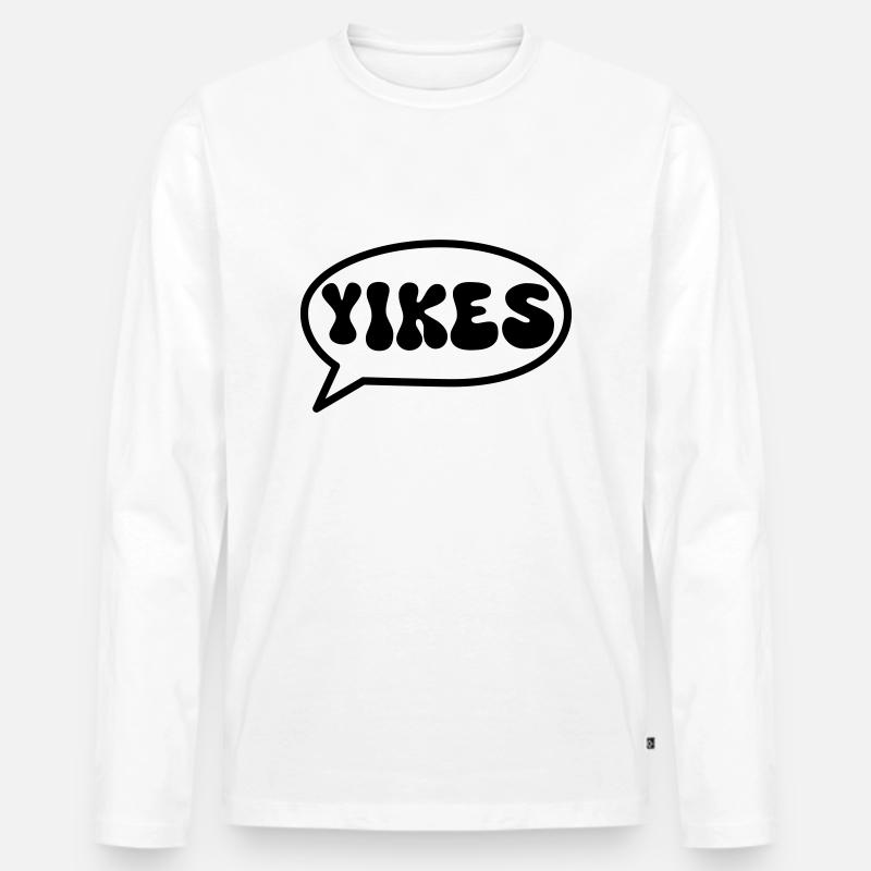Yikes - Männer Premium Bio Langarmshirt - Weiß