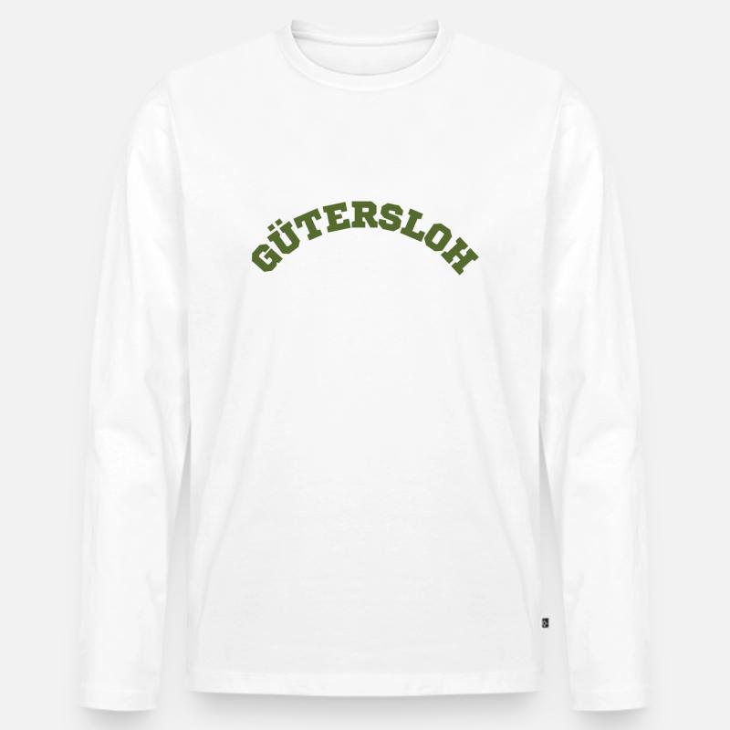 Gütersloh - Männer Premium Bio Langarmshirt - Weiß