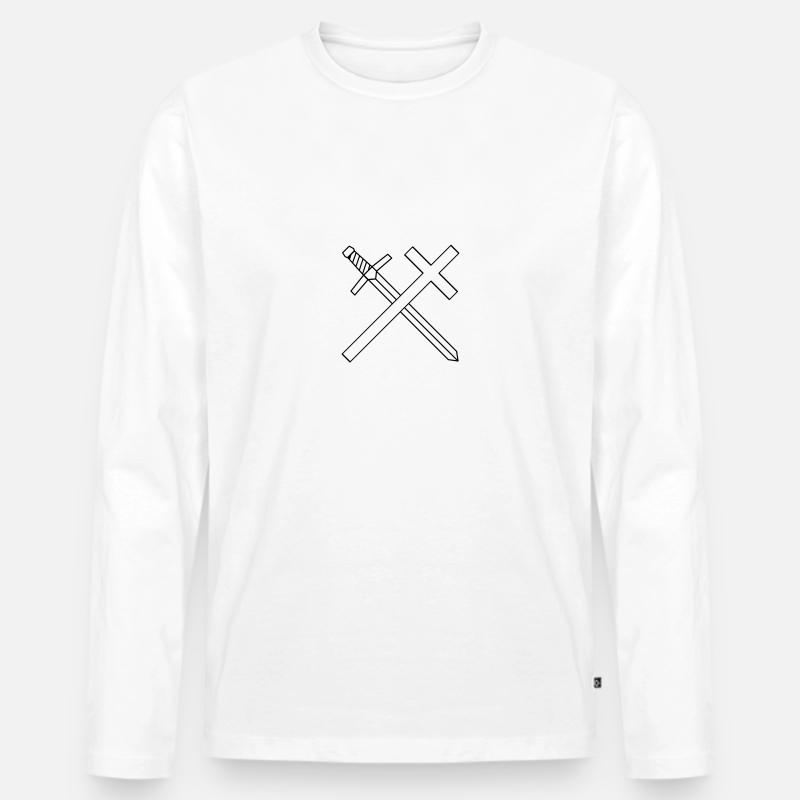 Gustav II. Adolf - Männer Premium Bio Langarmshirt - Weiß