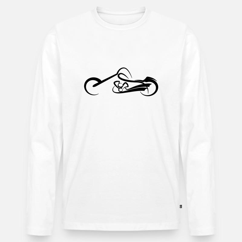 Chopper - Männer Premium Bio Langarmshirt - Weiß