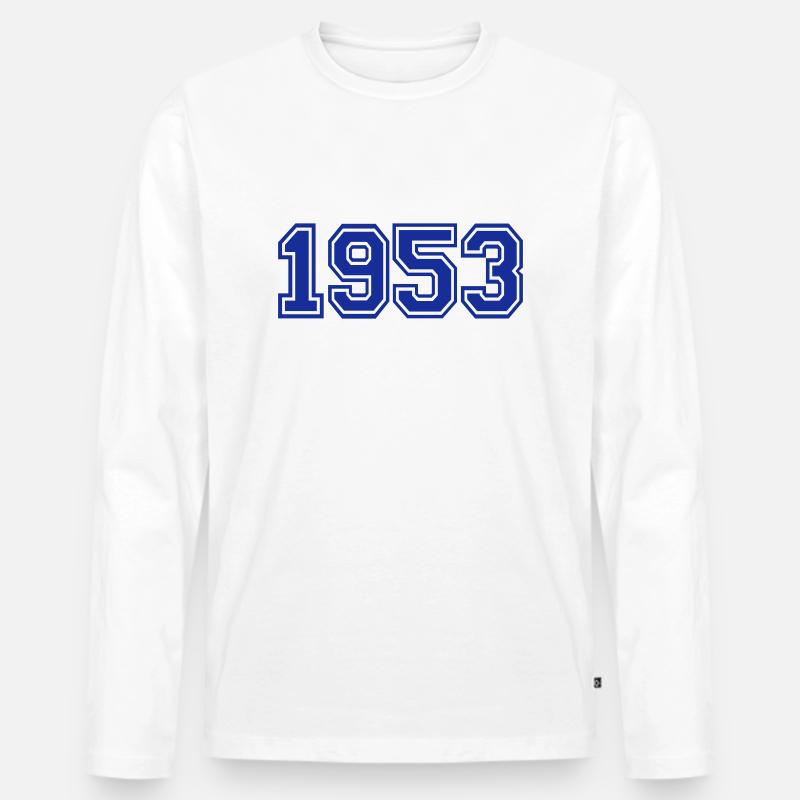 1953 - Männer Premium Bio Langarmshirt - Weiß