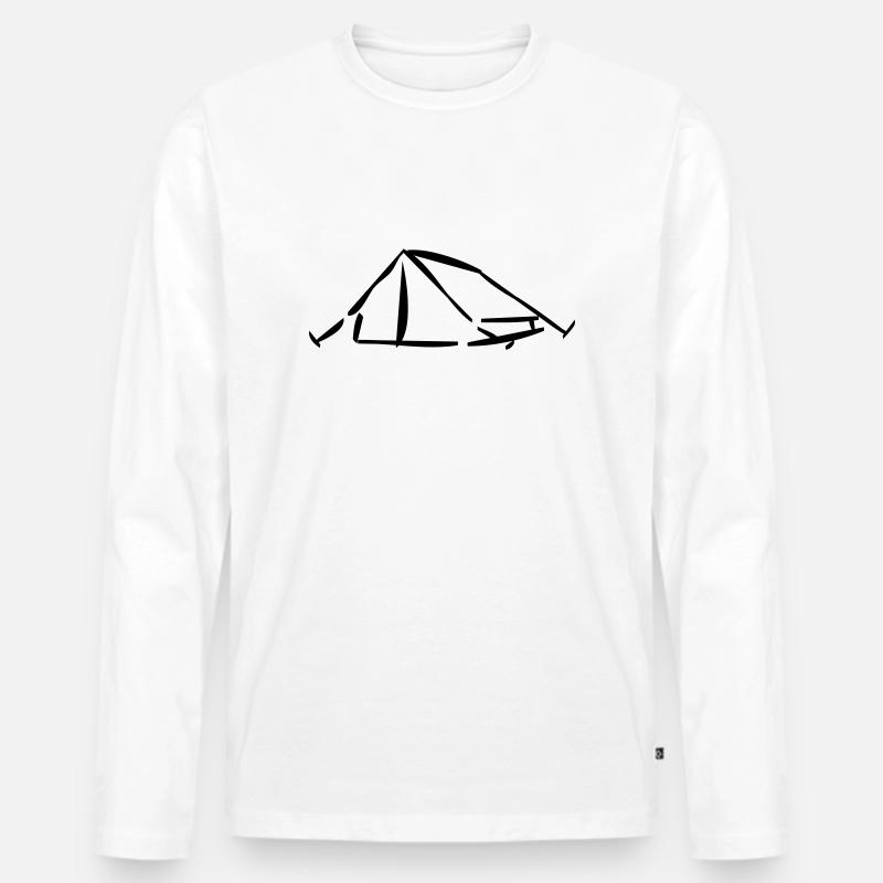 tent_1 - Männer Premium Bio Langarmshirt - Weiß
