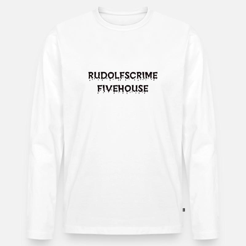 Rudolfscrime - Männer Premium Bio Langarmshirt - Weiß
