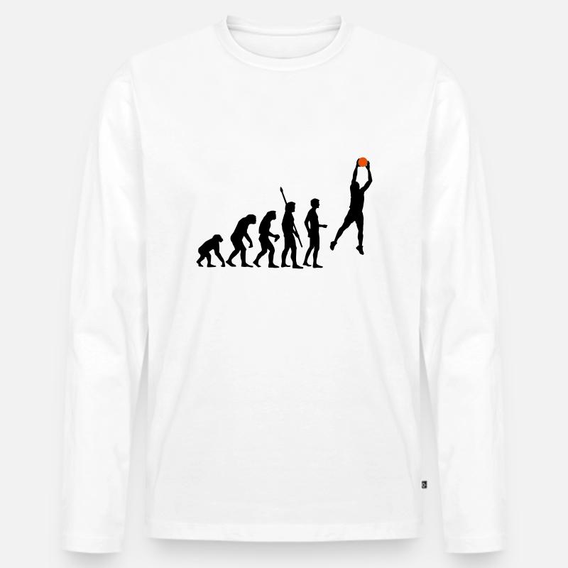evolution_basketball_072011_a_2c - Männer Premium Bio Langarmshirt - Weiß