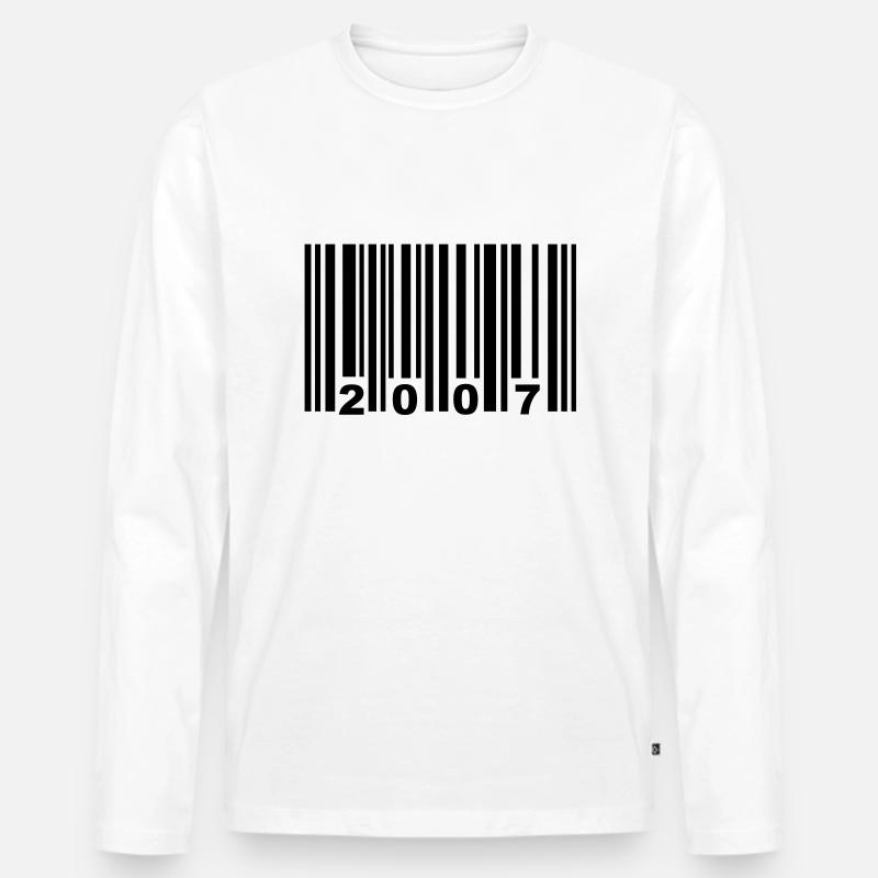2007 - Männer Premium Bio Langarmshirt - Weiß
