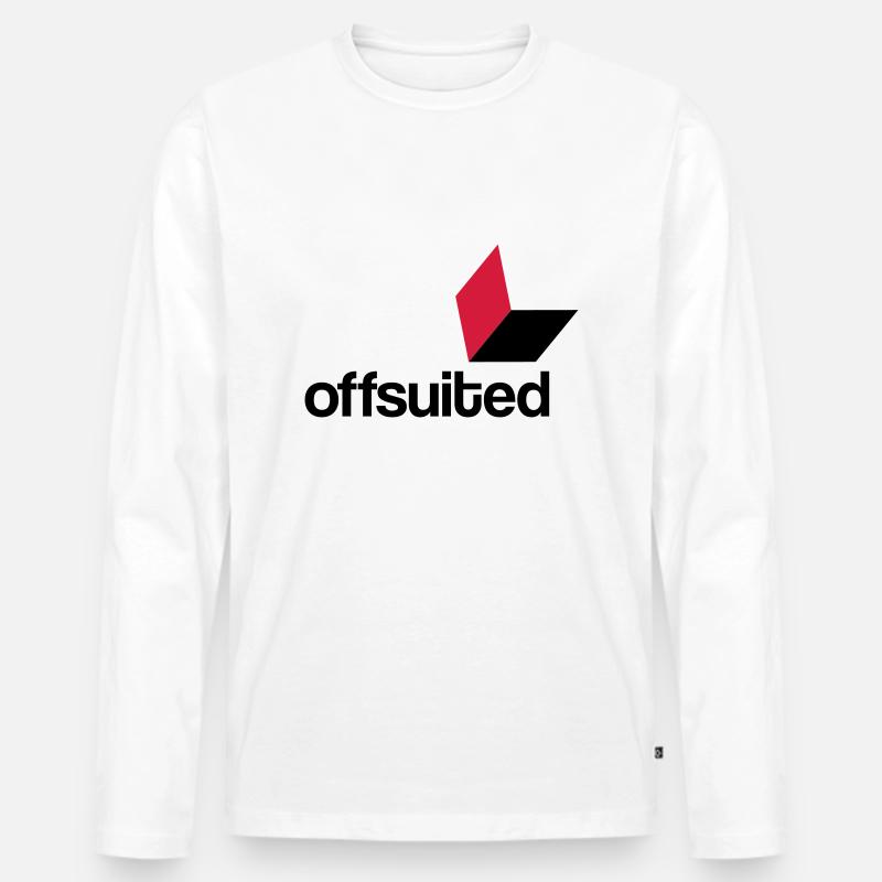 offsuited logo schwarz - Männer Premium Bio Langarmshirt - Weiß