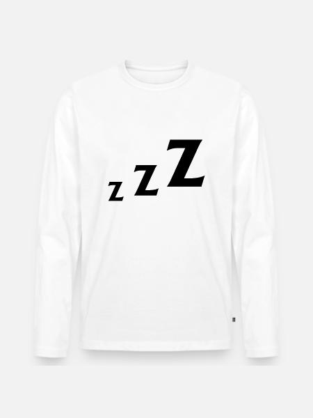 zzz schlafen - Männer Premium Bio Langarmshirt - Weiß