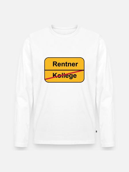 Pensionierung - Männer Premium Bio Langarmshirt - Weiß