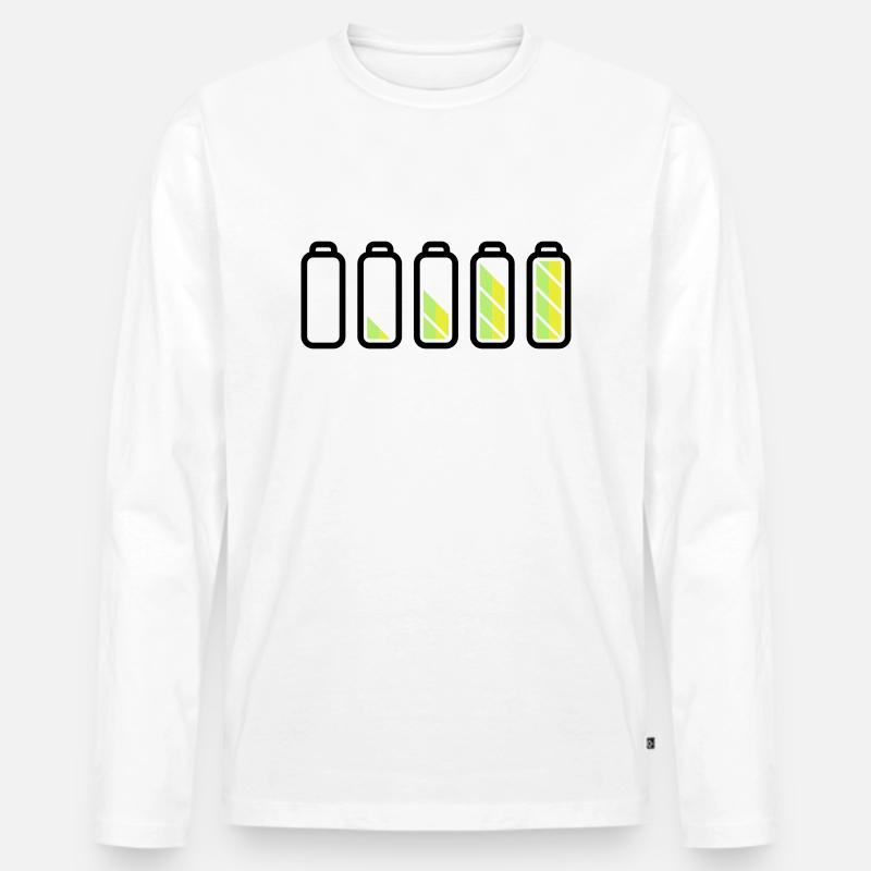 battery_loading - Männer Premium Bio Langarmshirt - Weiß