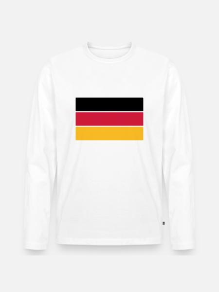 deutschland_50 - Men's Premium Organic Long Sleeve Shirt - white