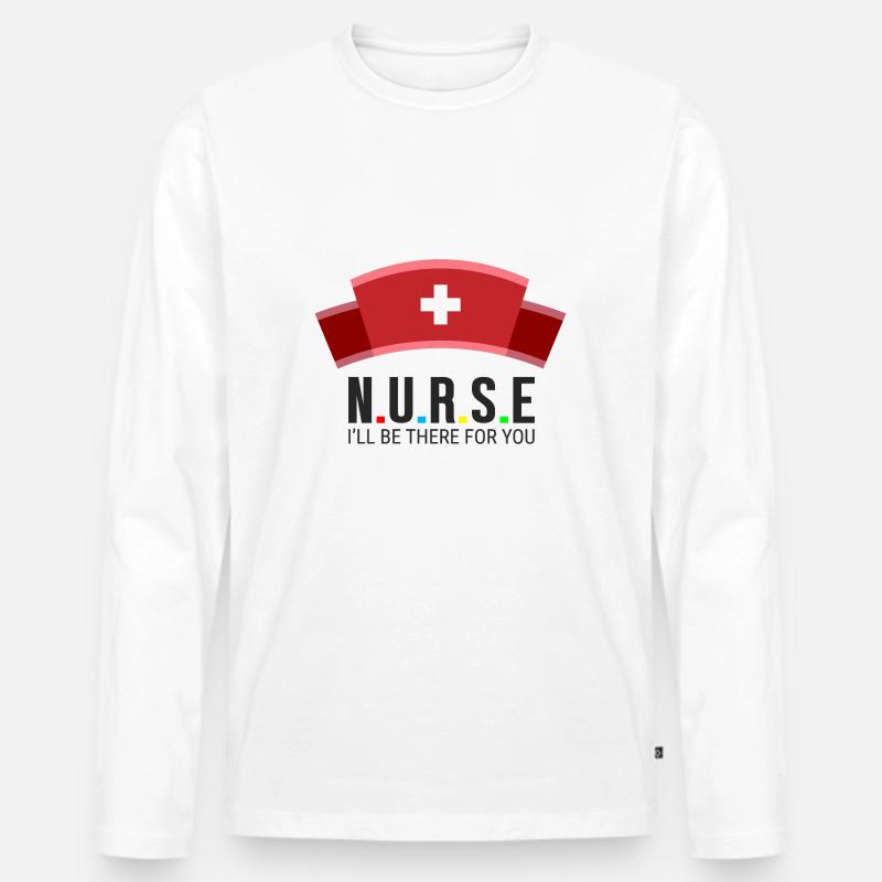 Krankenschwester - Männer Premium Bio Langarmshirt - Weiß