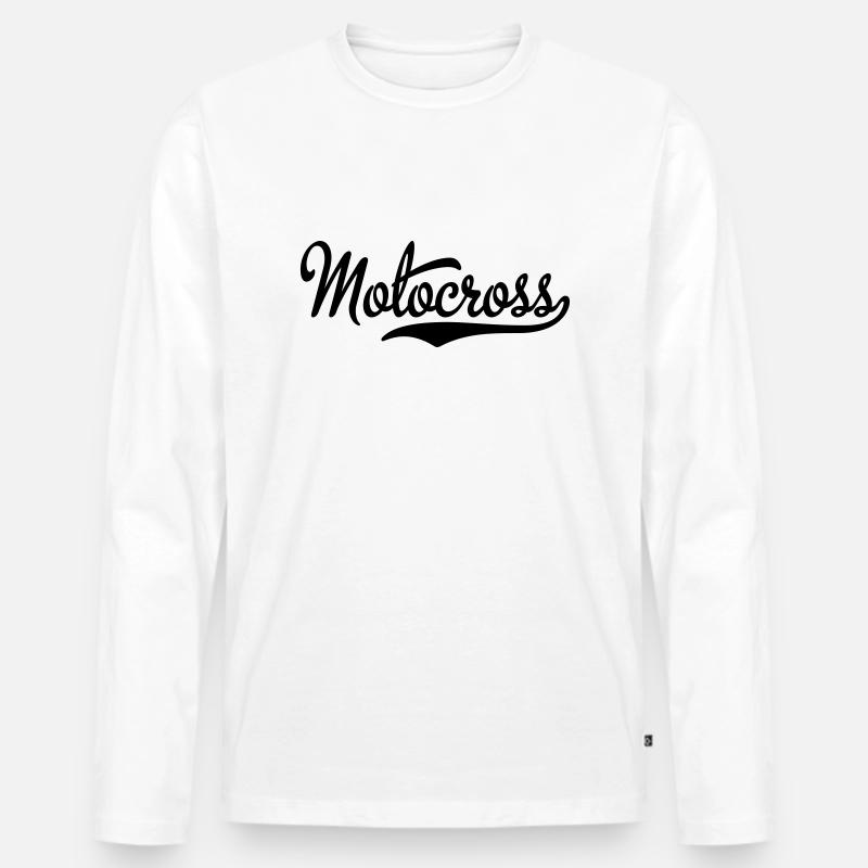 motocross - Männer Premium Bio Langarmshirt - Weiß