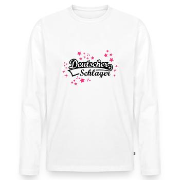 German Schlager music German folk music star - Men's Premium Organic Long Sleeve Shirt - white - Front - Nico (187cm)