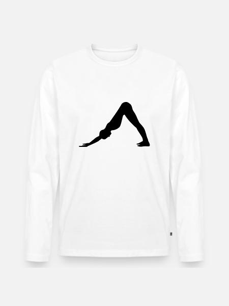 Pilates - Men's Premium Organic Long Sleeve Shirt - white