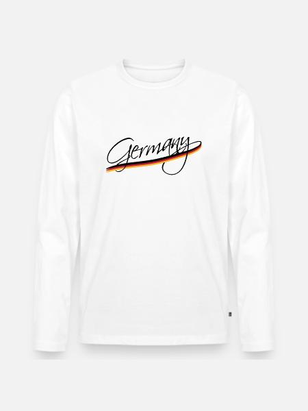 Germany - Männer Premium Bio Langarmshirt - Weiß