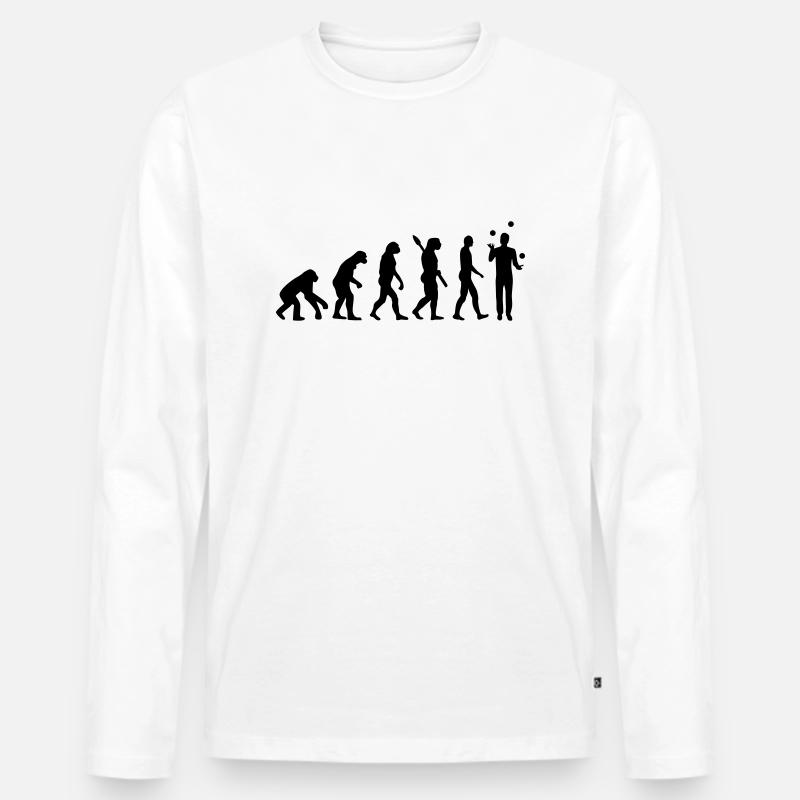 Jonglieren - Männer Premium Bio Langarmshirt - Weiß