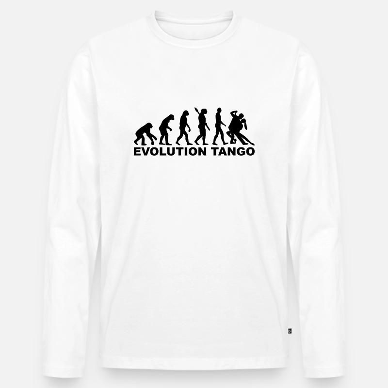Evolution Tango - Men's Premium Organic Long Sleeve Shirt - white