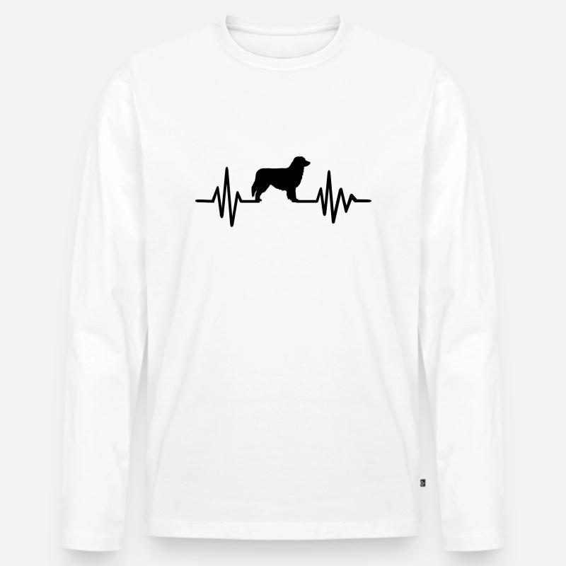 Australian Shepherd - Männer Premium Bio Langarmshirt - Weiß
