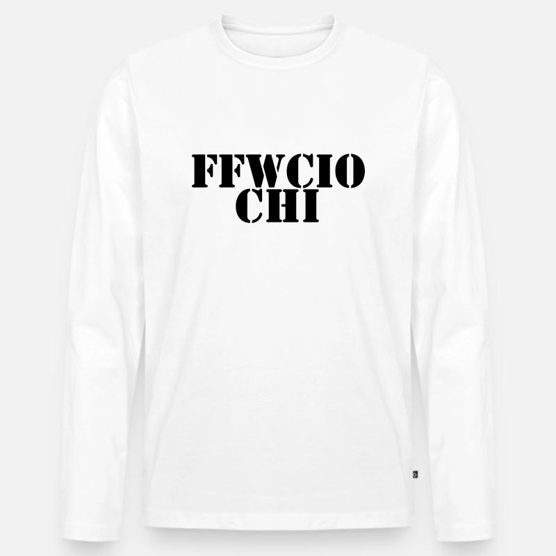 Walisisch Spruch walisische Sprache - Männer Premium Bio Langarmshirt - Weiß