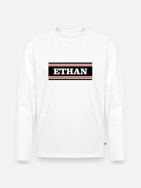ETHAN - T-shirt manches longues Premium bio Homme - blanc