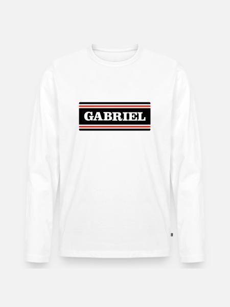 GABRIEL - T-shirt manches longues Premium bio Homme - blanc