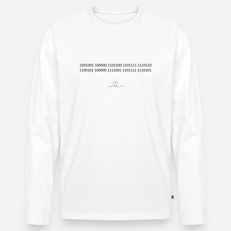 GeheimnisLiebeB2 - Männer Premium Bio Langarmshirt - Weiß