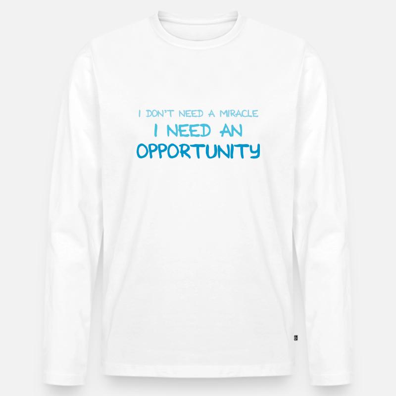 MOTTO - Männer Premium Bio Langarmshirt - Weiß