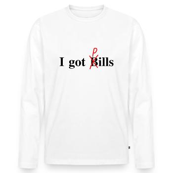 I got Pills - Männer Premium Bio Langarmshirt - Weiß - Vorne - Nico (187cm)