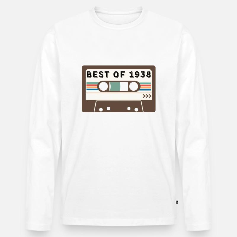 Das Beste von 1938 - Männer Premium Bio Langarmshirt - Weiß
