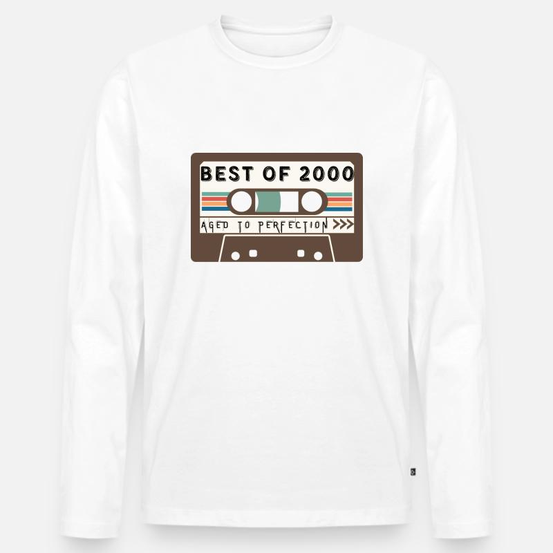 Das Beste aus 2000 - Männer Premium Bio Langarmshirt - Weiß